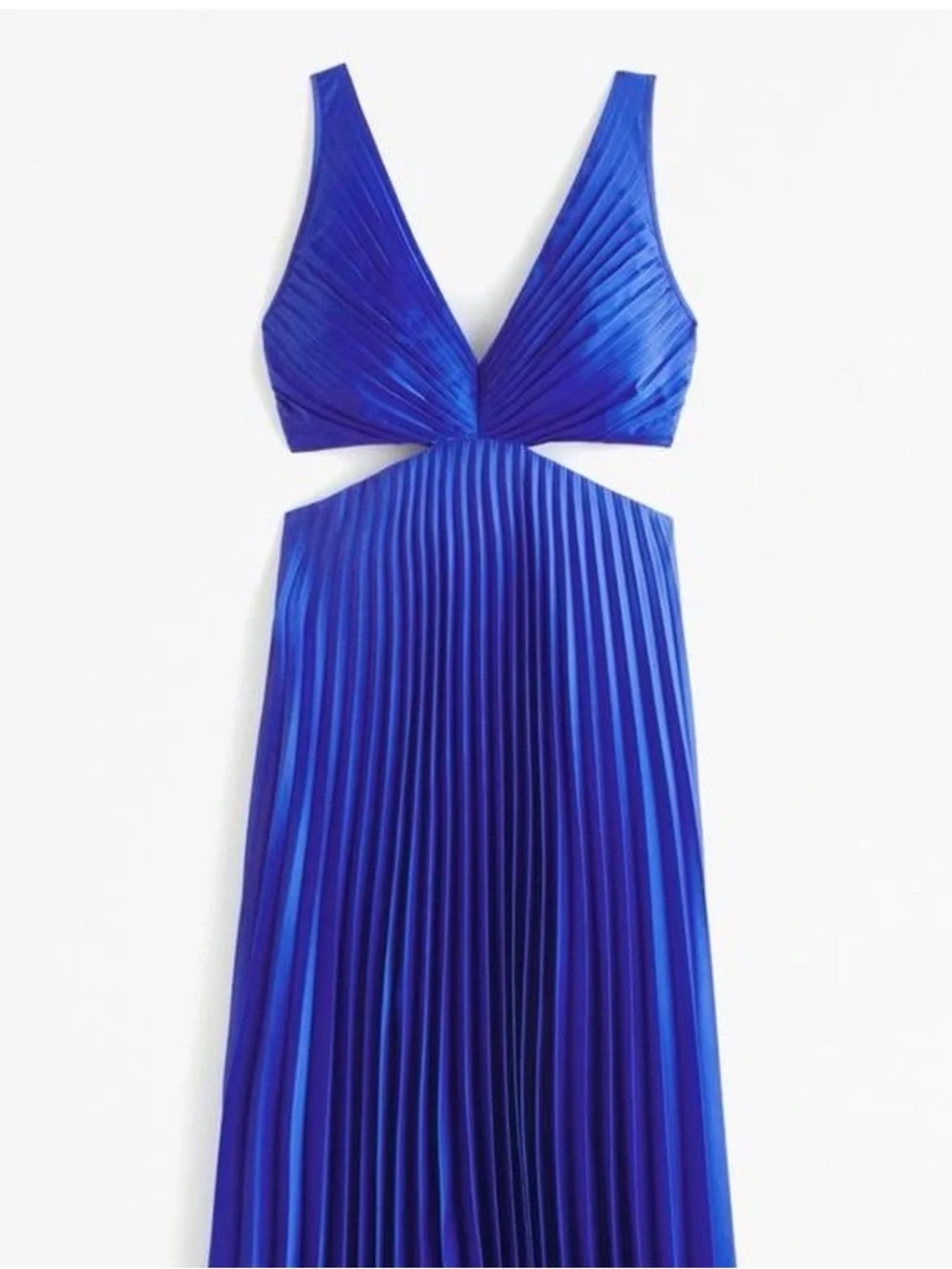 The A&F Giselle Pleated Cutout Maxi Dress